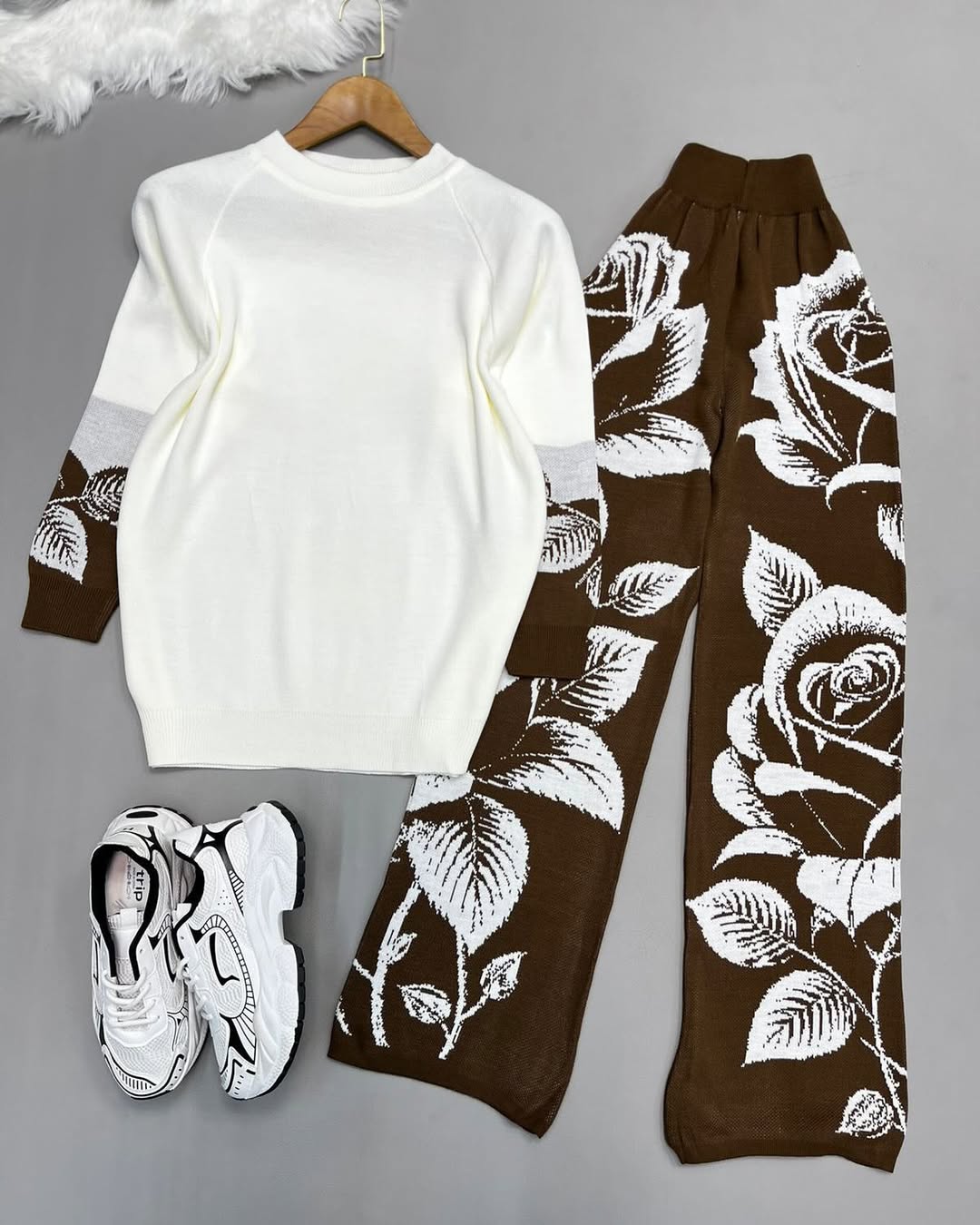 🌸 Flower Printed 2-Pcs Co-Ord Set for Winters (WWTS-19)